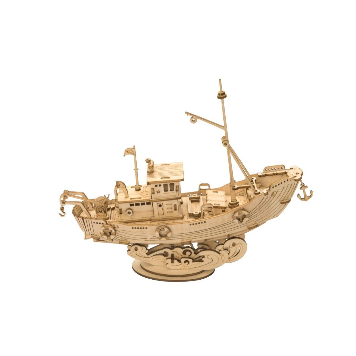 3D Wooden Puzzle Fishing Ship