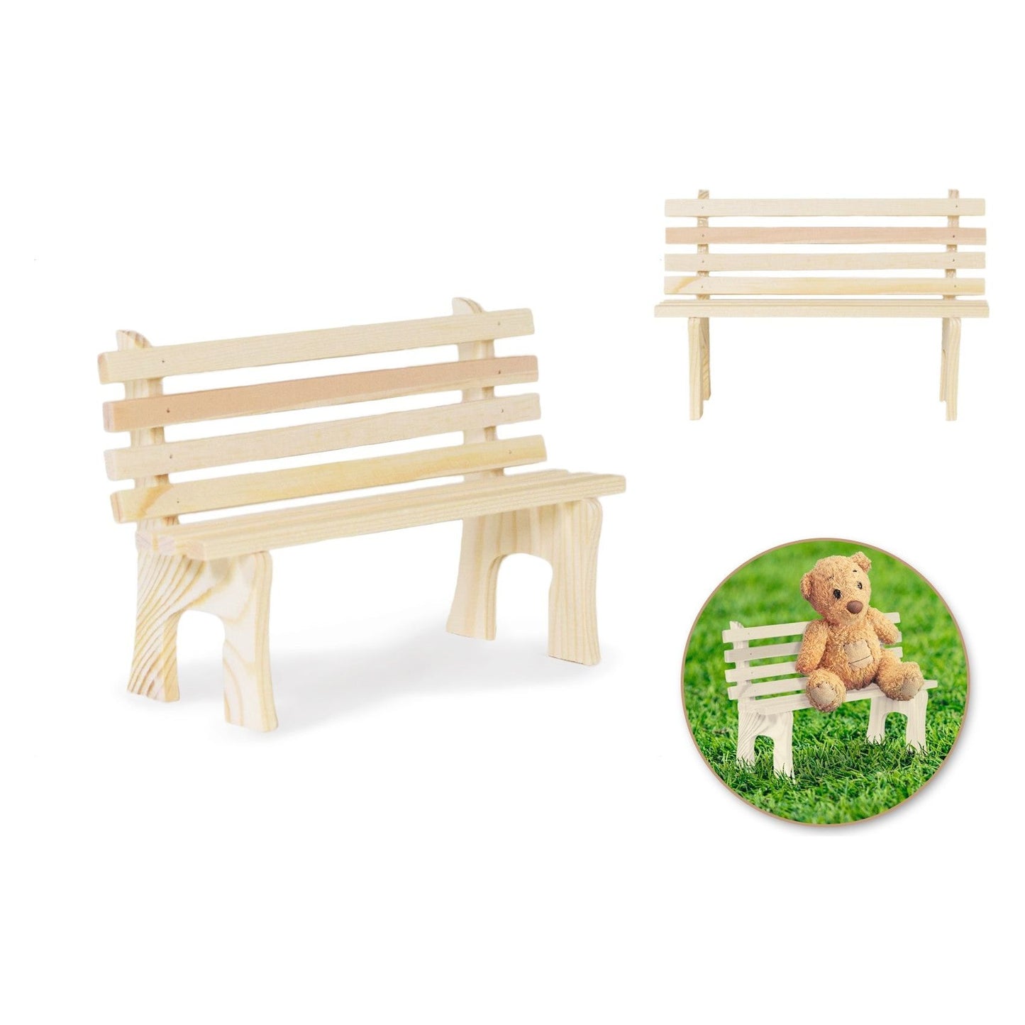 DIY Mini Park Bench 2" x 5" x 3 1/2"