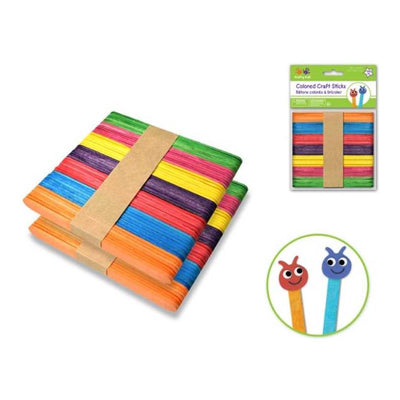 Thin Colored Craft Sticks 4 1/2" x .39"100/pk