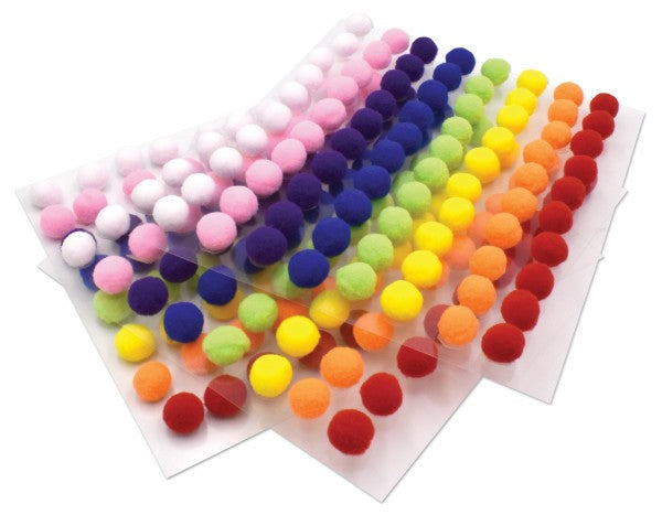 Self-Adhesive Pom-Poms 5/8" 240 Pieces