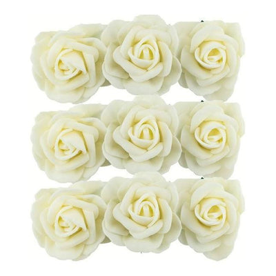 Foam flower white 1.5" 9/pk