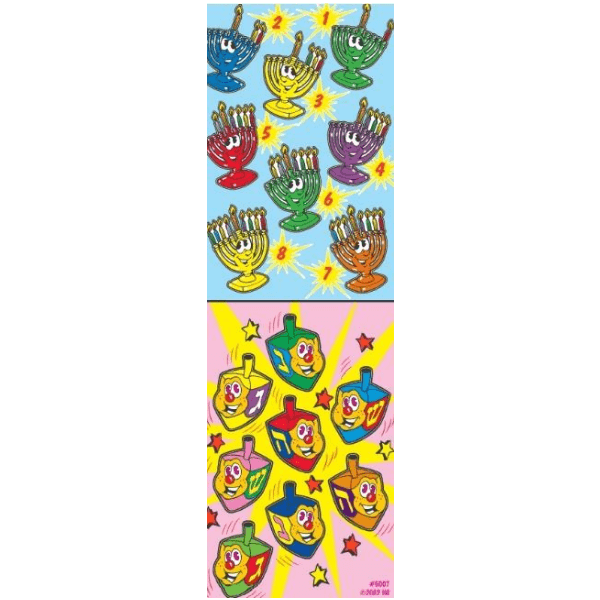 Chanukah die cut stickers 6 sheets