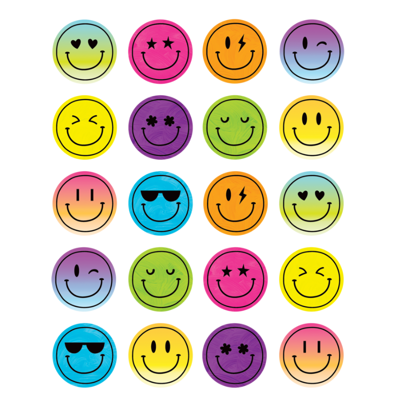 Bright 4Ever Smiley Face Stickers 120/pk