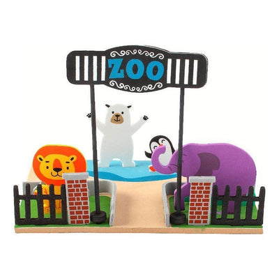 Zoo Scene Craft Kit 3D 7" x 5" x 4.75" 12/pk