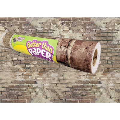 Better Than Paper Bulletin Board Roll (Brick and Plaster), 4' x 12'