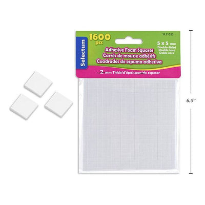 Adhesive Foam Squares 5x5mm 1600pcs