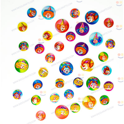 Clown Face Printed Self Adhesive Foam Shapes (Discontinued)