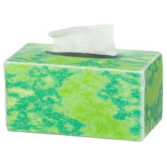 mini green facial tissues