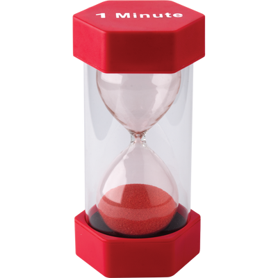 1 Minute Sand Timer Large 3 1/4” x 6 3/8” 1/pc