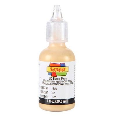 Scribbles 3D Fabric Paint (1 oz., Iridescent Gold, 1/pk)
