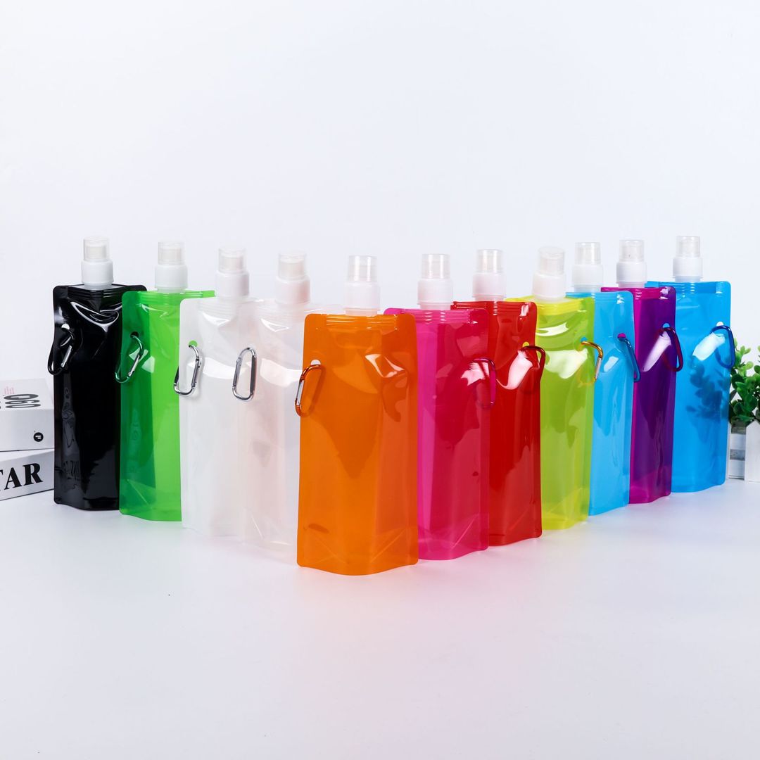 Collapsible Portable Reusable Water Bag Bottle Bouch 1/pc 16 oz