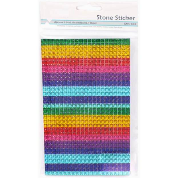 Adhesive Rhinestone Rainbow 6cmx10.5cm