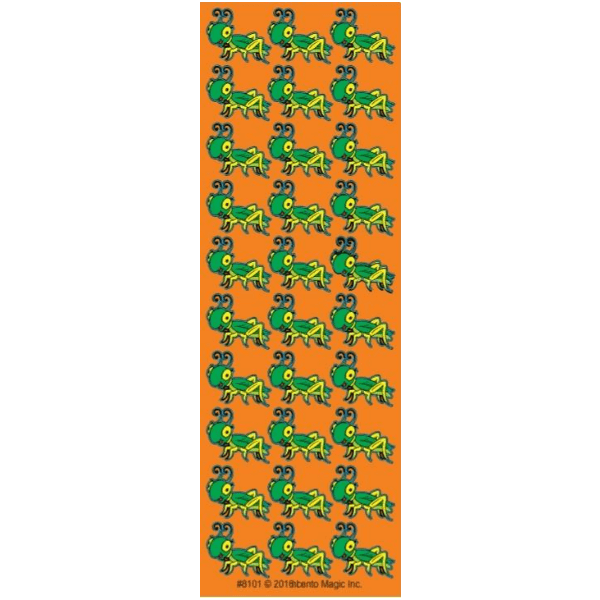Grasshopper Die Cut Stickers 0.75"