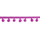 Pink Mini Pom Pom Garland: 0.5 inches x 2 yards