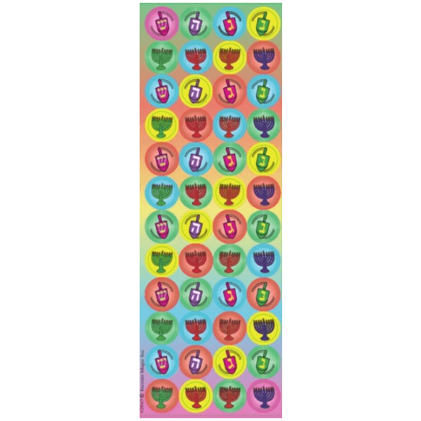 Chanukah jumbo dots 25 sheets