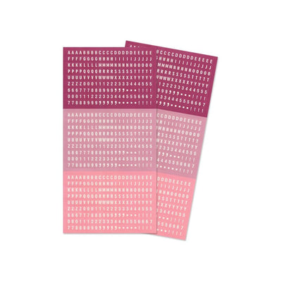 Mini Font Craft Stickers Pink 2 Sheets (discontinued)