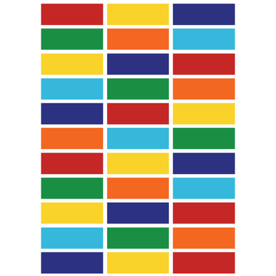 Rectangle Stickers 1 1/4" Rectangle 35mm x 12mm Color Print 25/pk