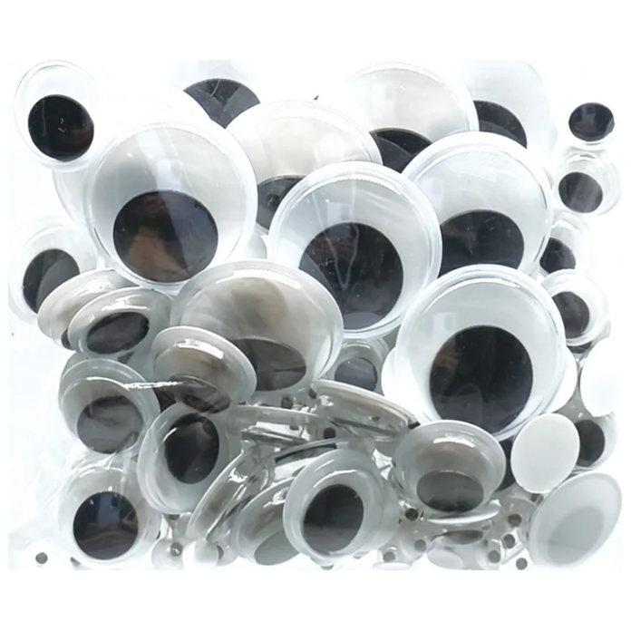 Paste On Wiggle Eyes (Assorted Sizes, 182/pk)