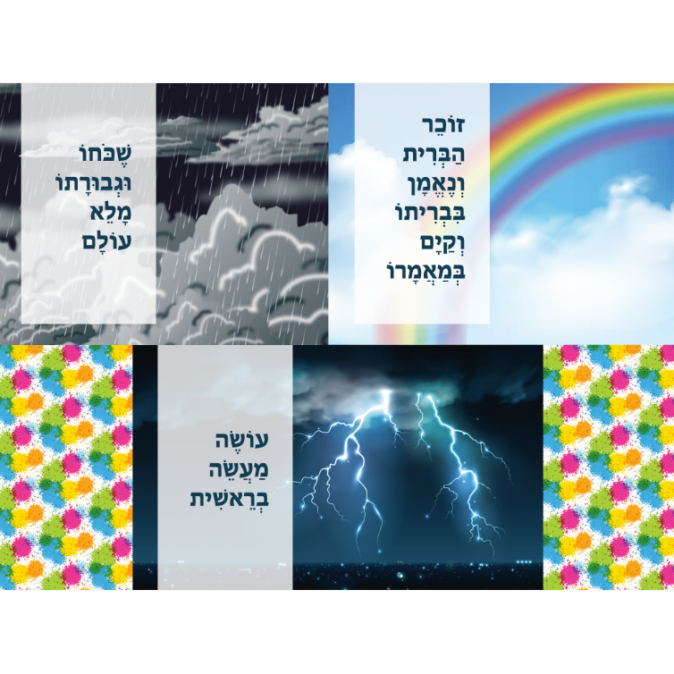brachos on rainbow, thunder, lightening Poster 18" x 24"