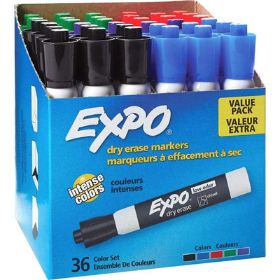 Magnetic Expo Dry Erase Markers Assorted Chisel Tip (8 Pack)