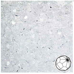 Faceted Round Transparent Bead 8mm 900/pk