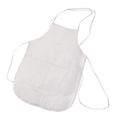 19" DIY Kids White Nonwoven Aprons with Ties - 12 Pc.