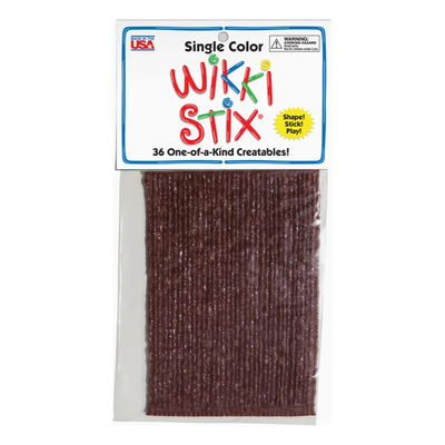 Wikki Stix Single Color Pak Brown 6" 36/pk
