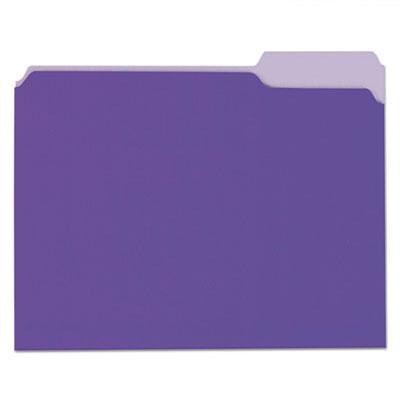 File Folders 1/3 Cut Letter (Purple, 100 Pack)
