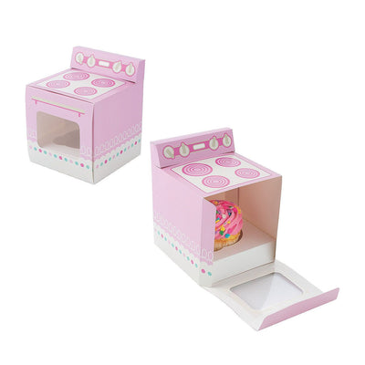 Oven Cupcake Favor Boxes, 4 1/2" x 4 1/2" x 5 3/4", 12/pk