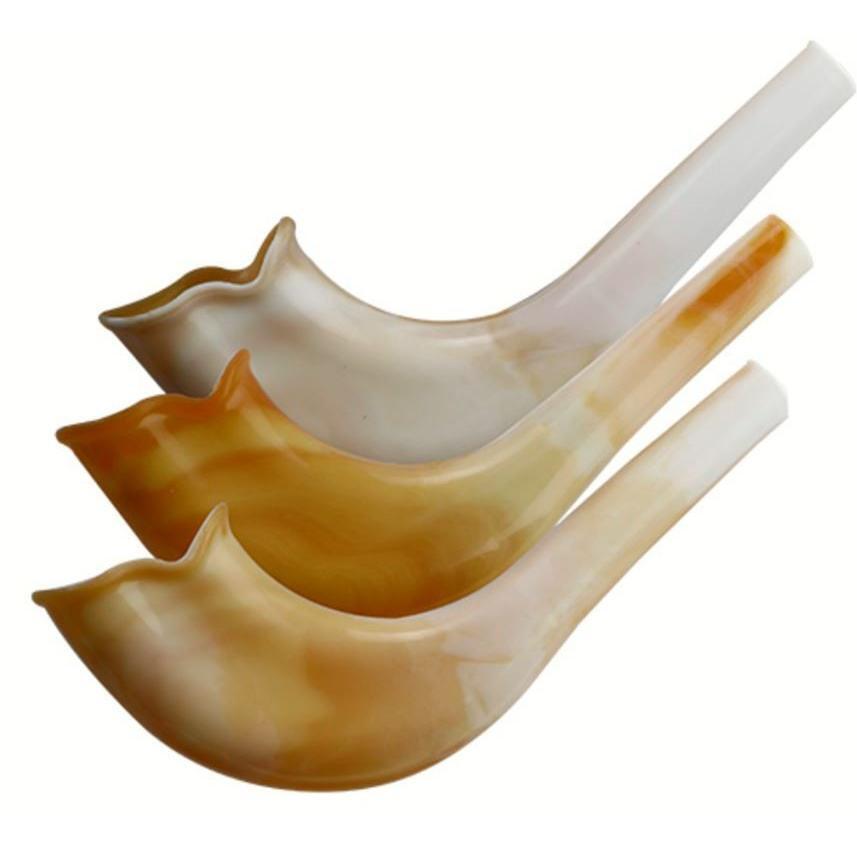 Plastic Shofar Natural Colors 4.5" 10/pk