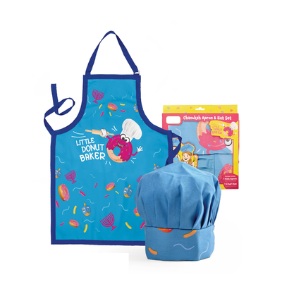 Chanukah Kids Apron and Chef Hat Set