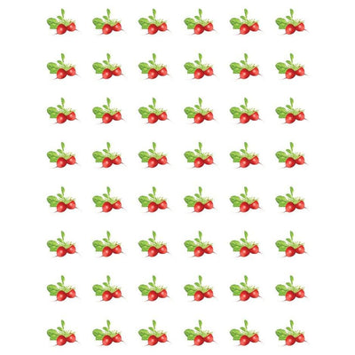 Radish Stickers Round 19mm Color Print 10 /pk