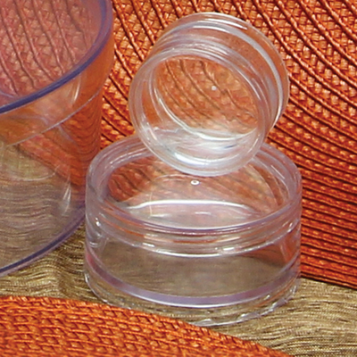 Round Plastic Clear Box 2.25" 12/pk