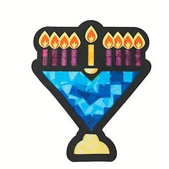 Menorah Tissue Paper Craft Kit 12/pk (Discontinued)