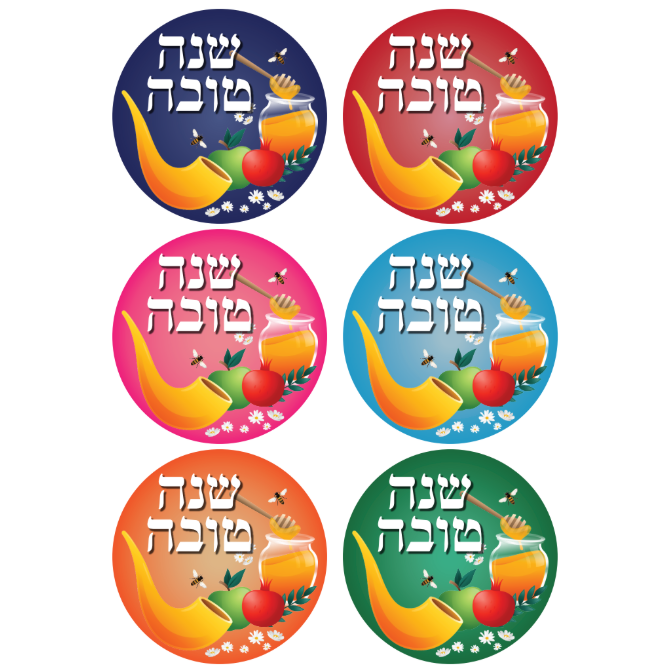 Shona Tova Stickers Round 50mm Color Print 10/pk