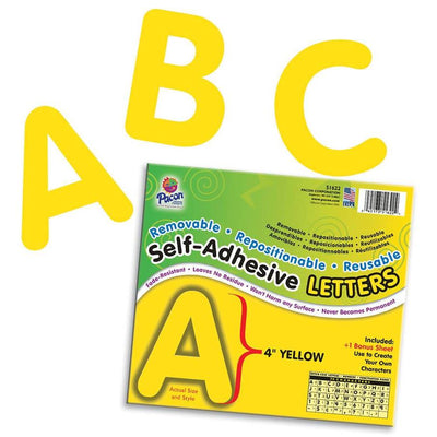 Self-Adhesive Letters, 4", 78 Characters Puffy Font