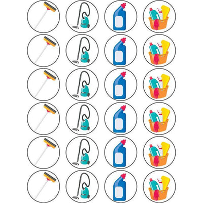 Cleanup Stickers Round 25MM 10/pk