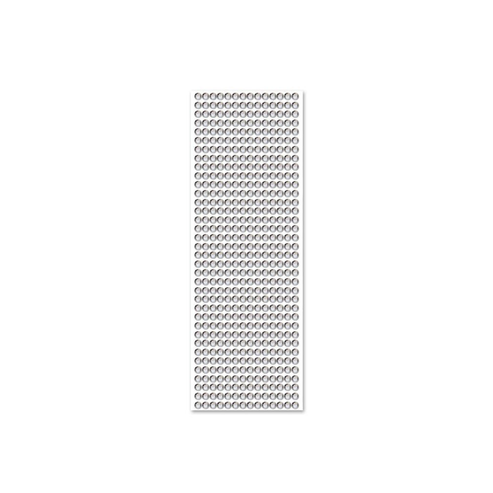 Adhesive Rhinestone Silver 8mm 120/pk
