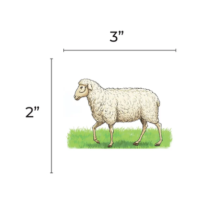 Sheep Cutout 3" 20/pk