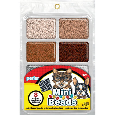 Perler Mini Beads Neutral Fused Bead Tray 8,000 (closeout)