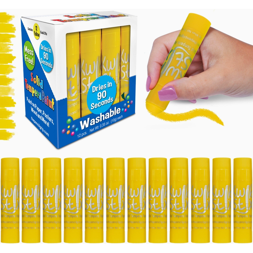 Kwik Stix Solid Paint Bulk Yellow 12 Count