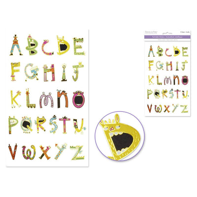 Paper Alphabet stickers (Cool Creatures) 2 sheets