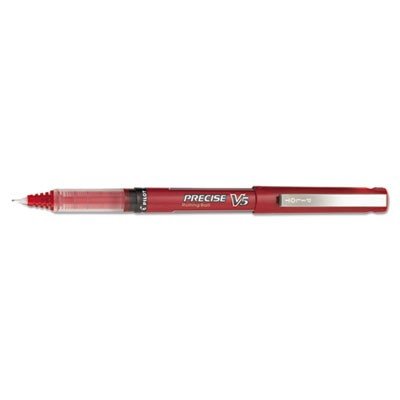 Precise V5 Roller Ball Pen Extra-Fine 0.5 mm Red 12/pk