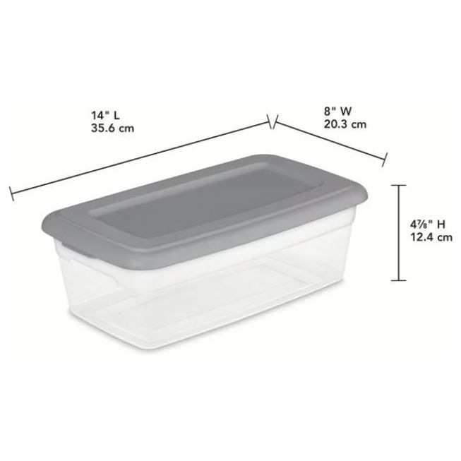 Sterilite Container 6 Qt 13"L x 8"W x 5"H (closeout)