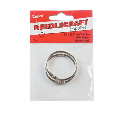 Loose Leaf Binder Rings (1 1/2", 2/pk, Silver)
