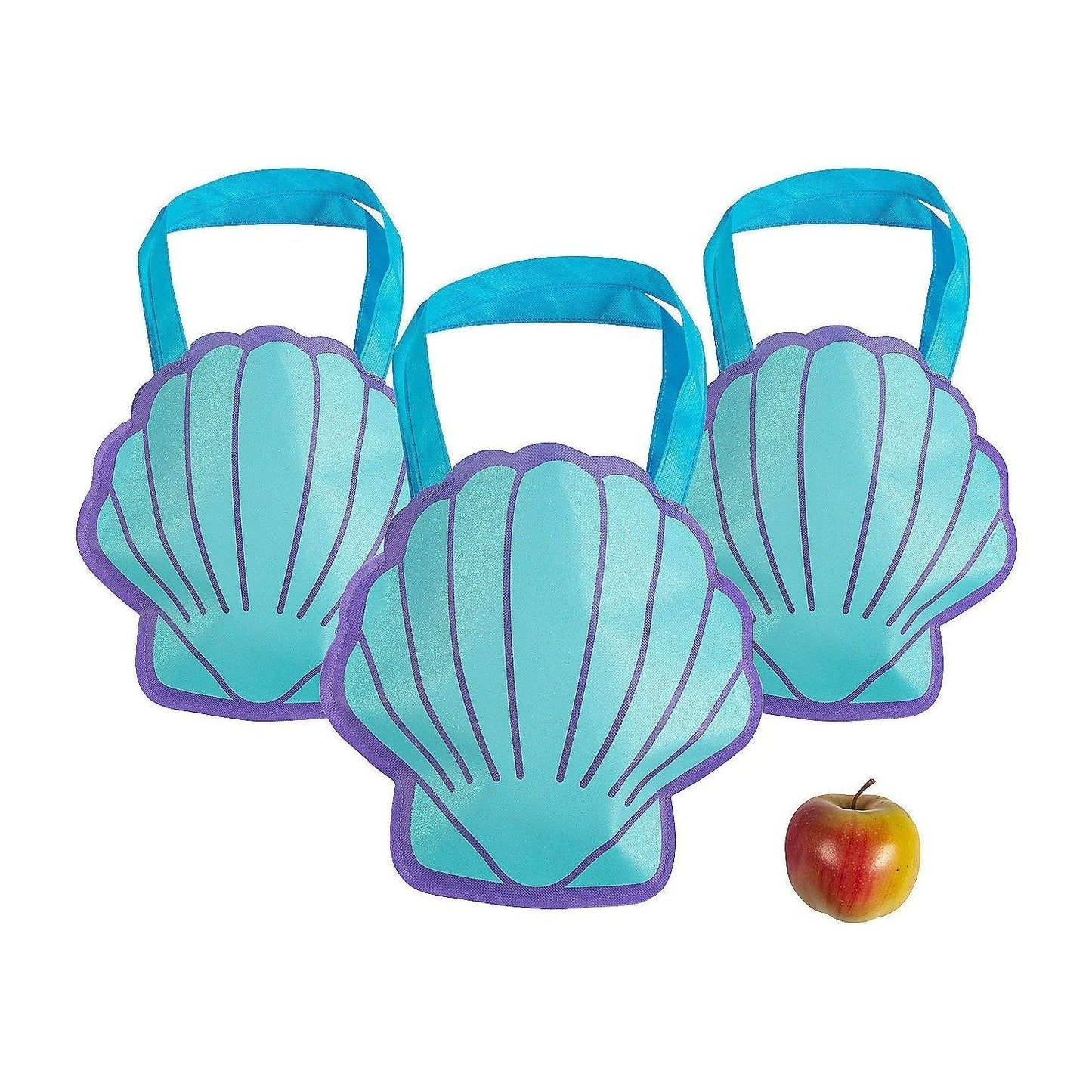Medium Sea Shell-Shaped Tote Bags - 12/pk