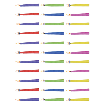 Candles Assorted Stickers Rectangle 35mm x 12mm Clear 10/pk