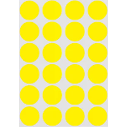 Color Coding Dot Sticker (Yellow, 3/4", 25)