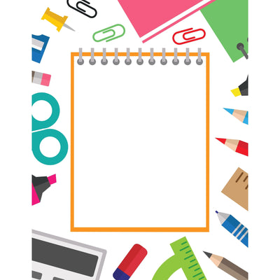 homework folder cover - orange notebook 8.5" 11" 12/pk
