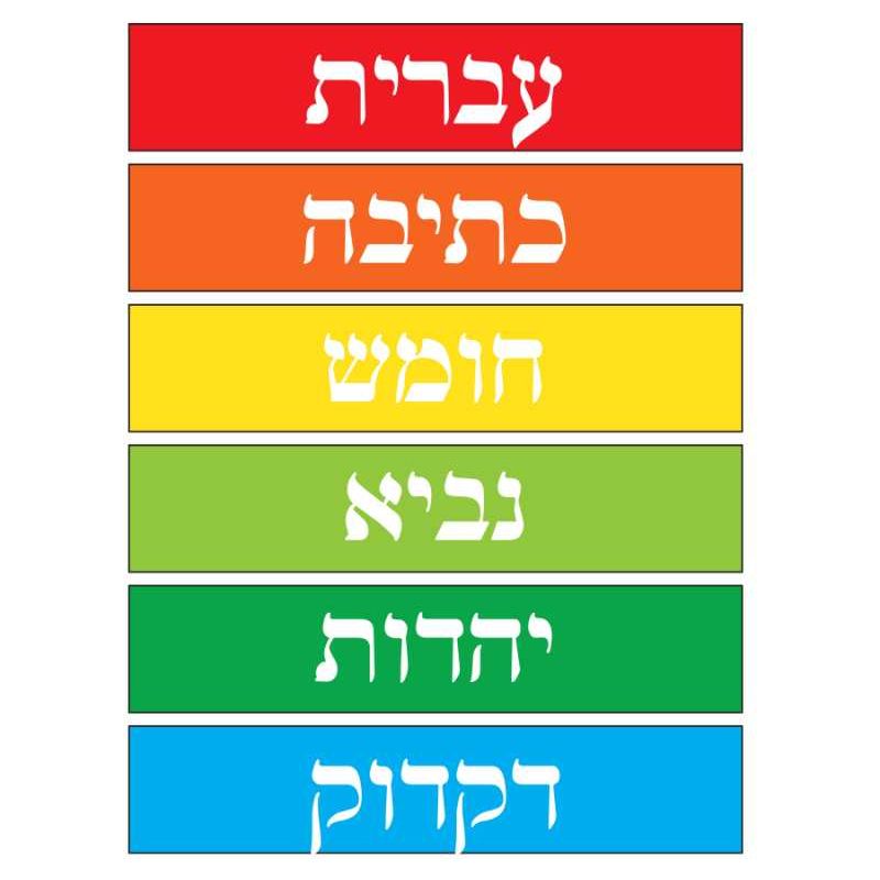 Yiddish/Hebrew subject strips 18x24.